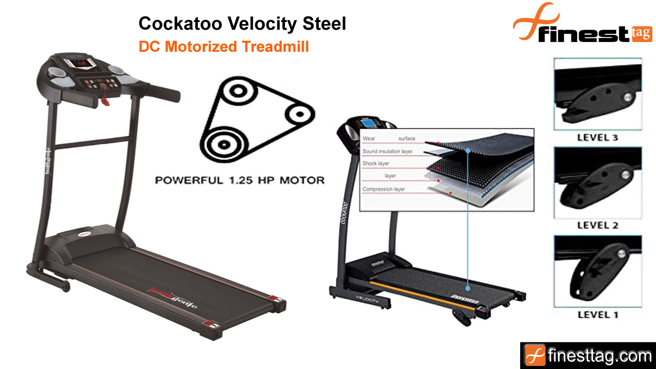 Cockatoo Velocity |Review, DC Motorized Treadmill @ Best price in India