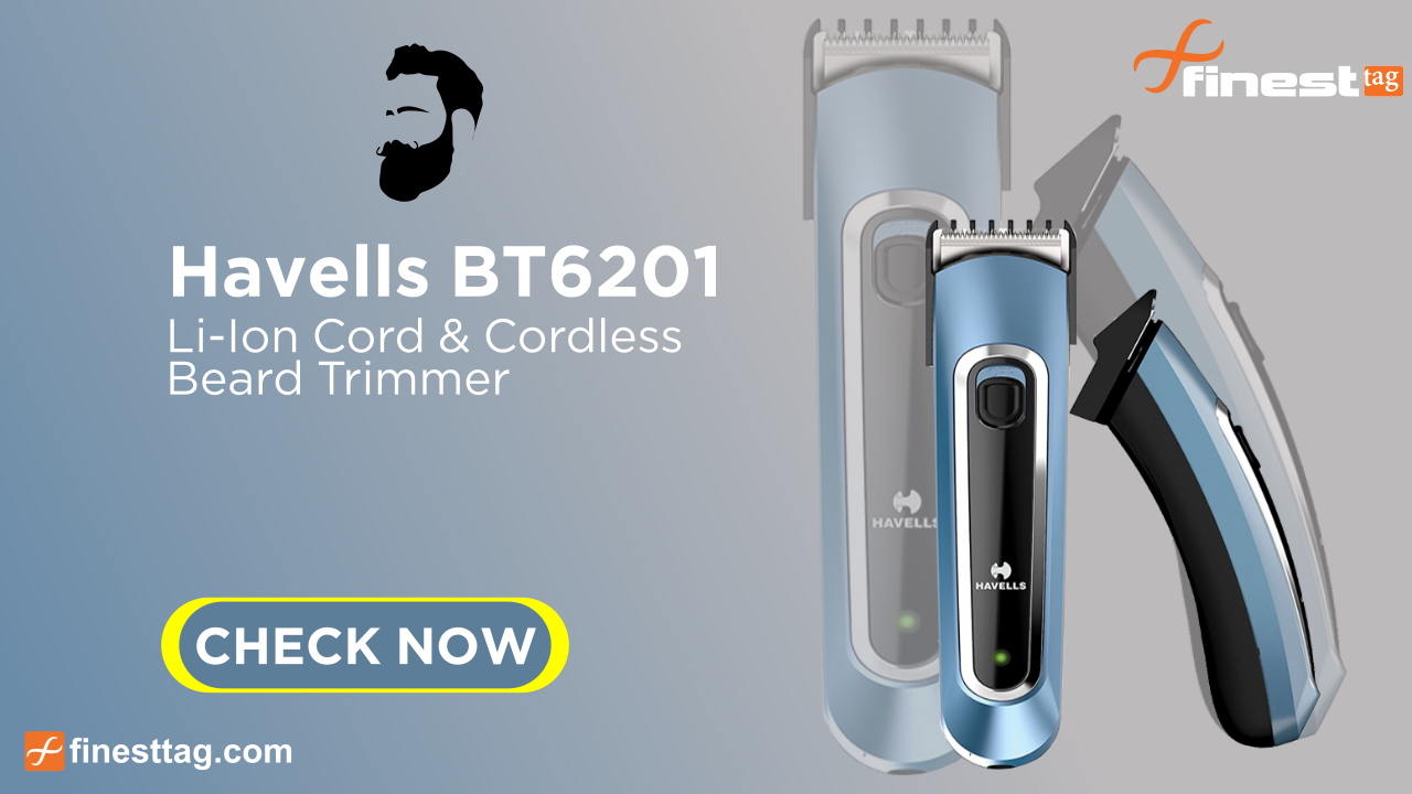 Havells BT6201 Cord & Cordless Beard Trimmer- 10 best trimmer
