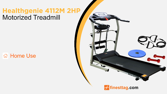 Healthgenie 4112M 2HP(4HP Peak) Motorized Treadmill With Manual Incline