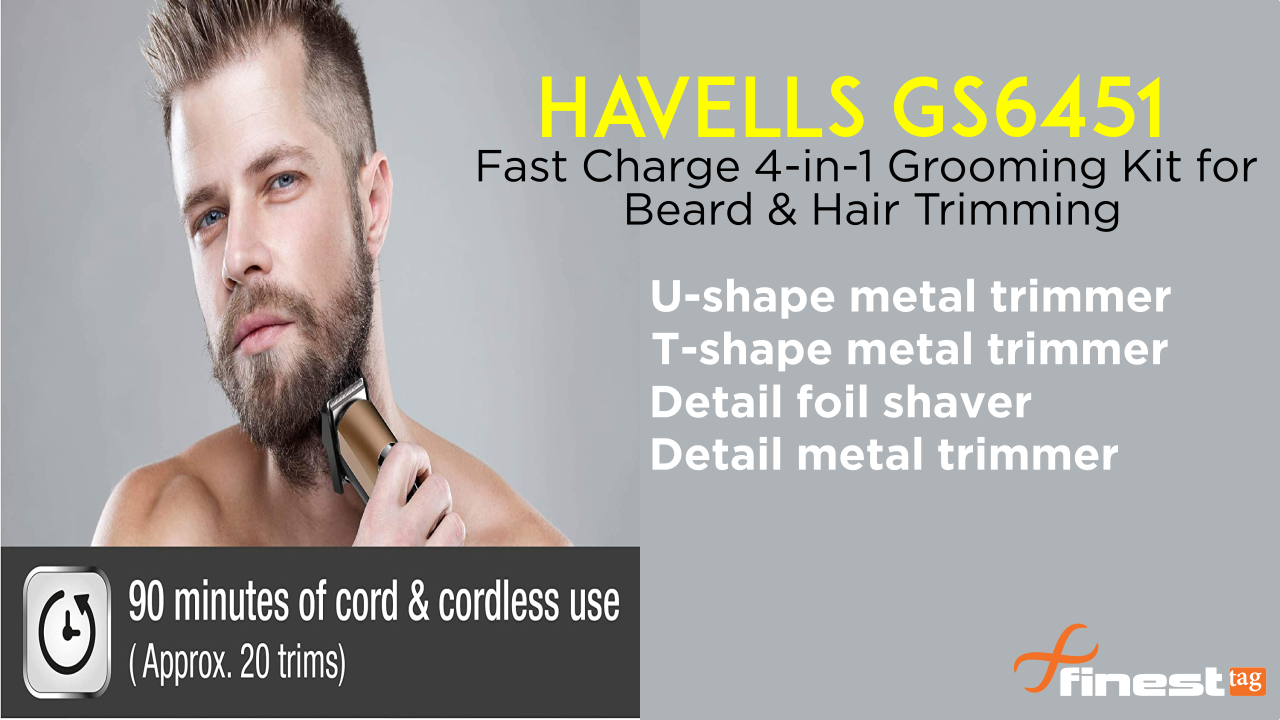 Havells GS6451 trimmer Review, 4-in-1 Grooming Kit @ Best price in India