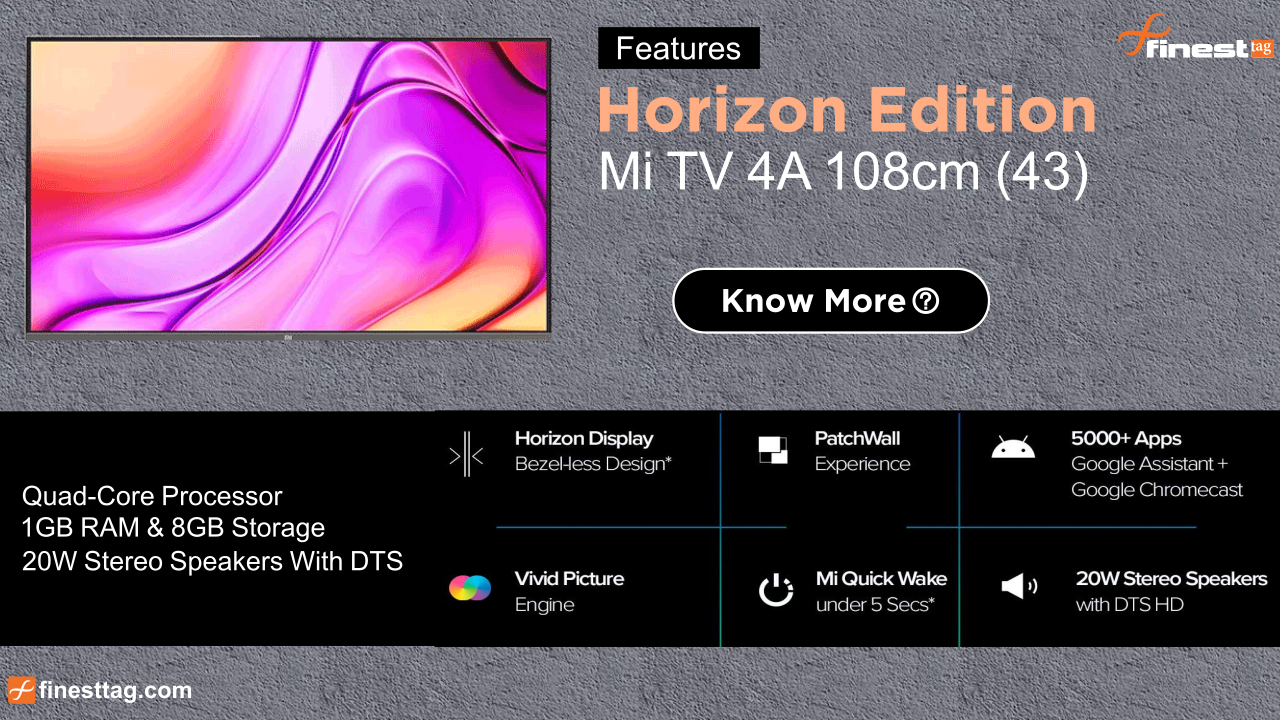 Xiaomi Horizon Edition mi TV Review, full Specifications & Features Best price in India