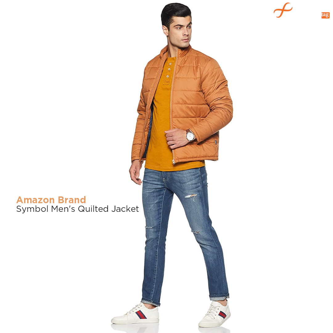 Amazon Brand - Symbol Men's Quilted Jacket-10 Best winter.Quilt jackets for men Amazon