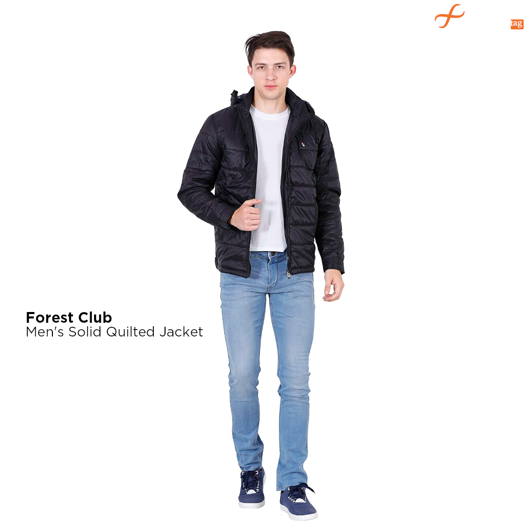 Forest Club Men's Solid Quilted Jacket-10 Best winter/Quilt jackets for men Amazon