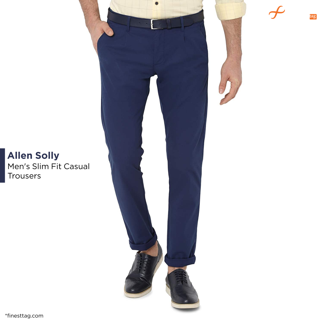 Allen Solly Men's Slim Fit Casual Trousers-5 Best chinos for men
