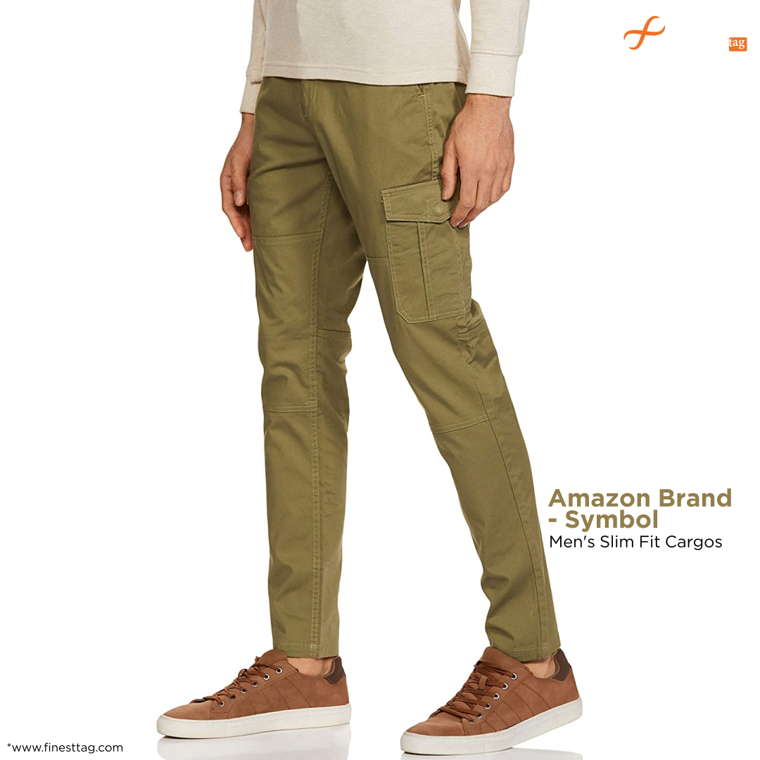 Amazon Brand - Symbol Men's Slim Fit Cargos- 5 best cargo pants for men in India