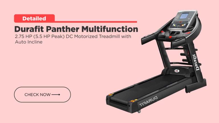 Durafit Panther Multifunction 2.75 HP (5.5 HP Peak) DC Motorized Treadmill with Auto Incline