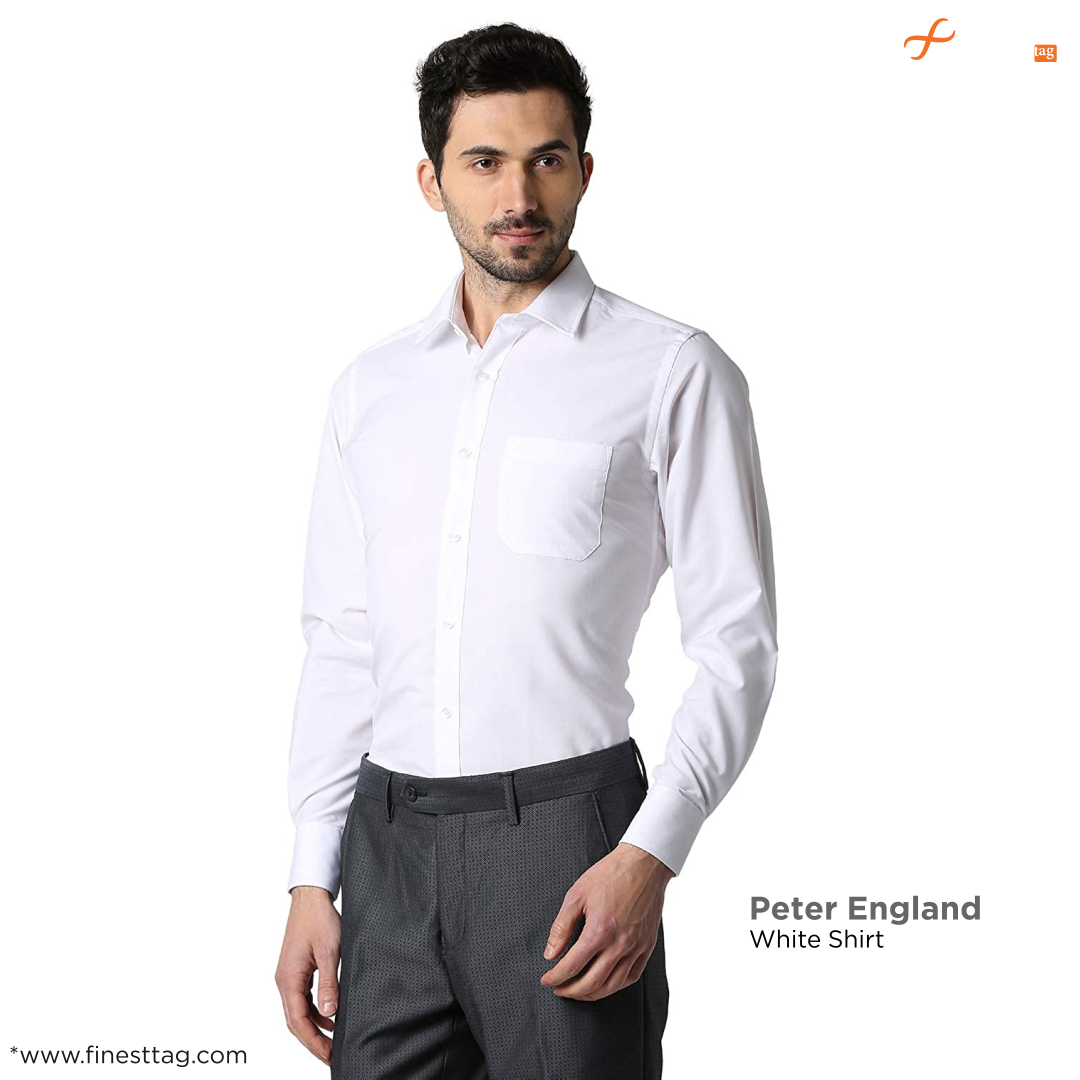 Peter England White Shirt-5 Best formal shirts for men on Amazon (2021)