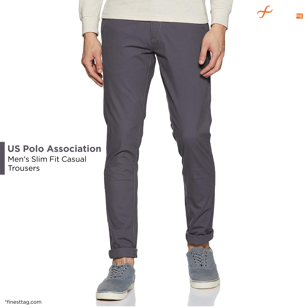 US Polo Association Men's Slim Fit Casual Trousers-5 Best chinos for men