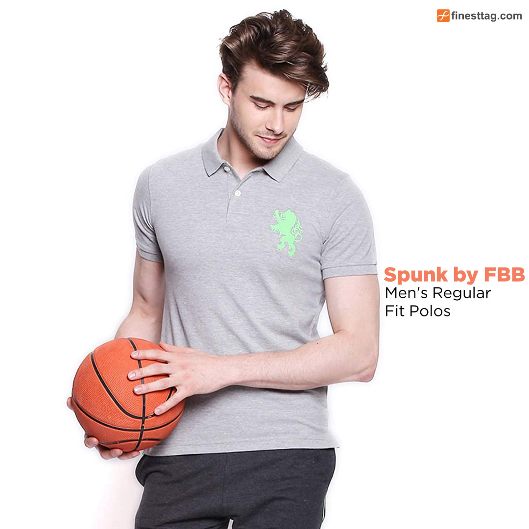 Spunk by FBB Men's Regular Fit Polos-Best polo t shirts for men India