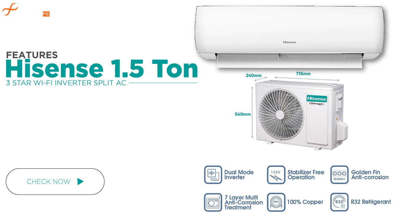 Hisense 1.5 Ton AC- features | Review, 3 star Wi-Fi Inverter Split AC @ Best Price in India