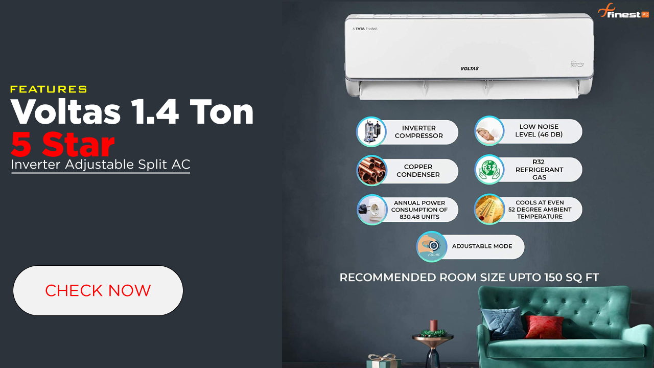 Voltas 1.4 Ton 5 star AC- Features | Review, Inverter Adjustable Split AC @ Best Price in India