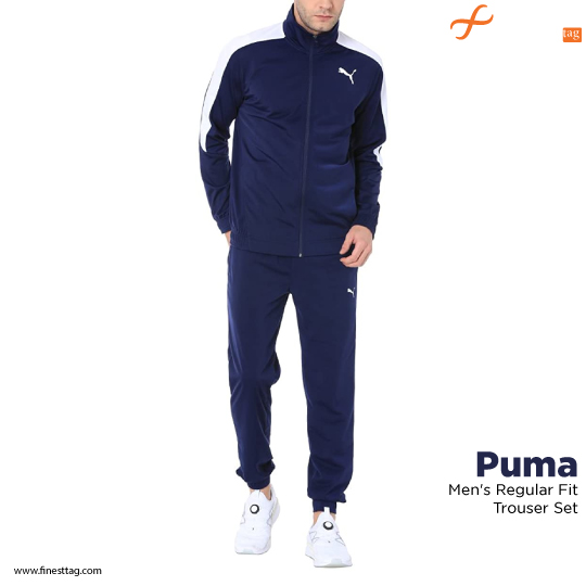 Puma Men's Regular Fit Trouser Set-Best Summer tracksuit for mens | Review, Online tracksuit @ Best Price in India