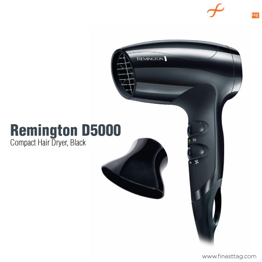 Remington Compact Hair Dryer (D5000), Black-5 Best hair dryer in India- Buying Guide 