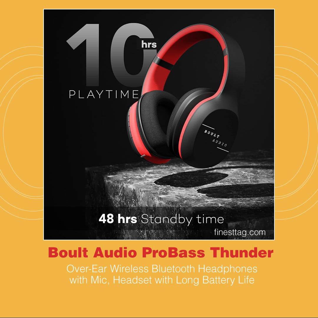 Boult Audio ProBass Thunder Over-Ear Headphones-Best wireless bluetooth headphones under 1000-2000