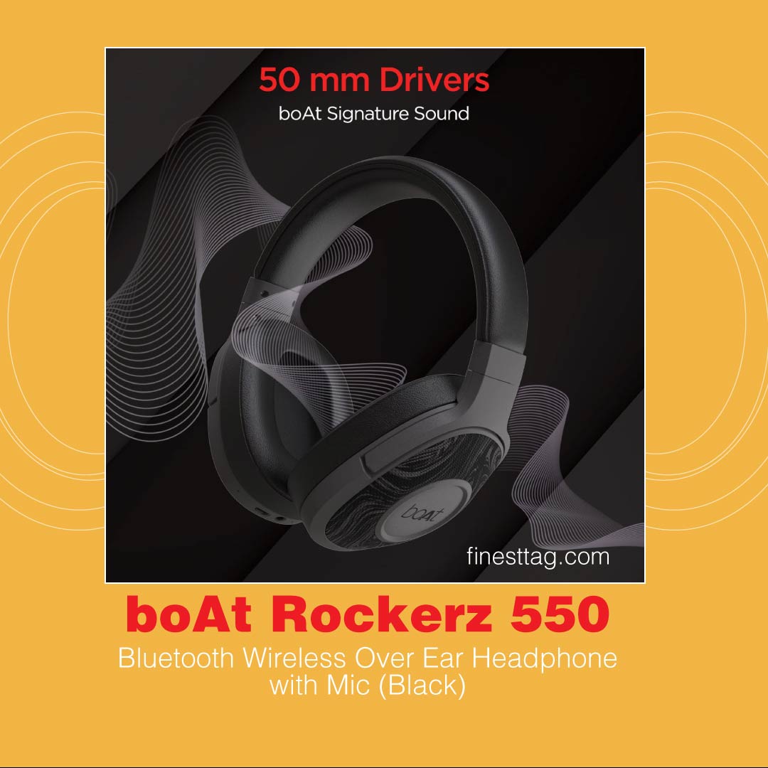 boAt Rockerz 550 -Best wireless bluetooth headphones under 1000-2000